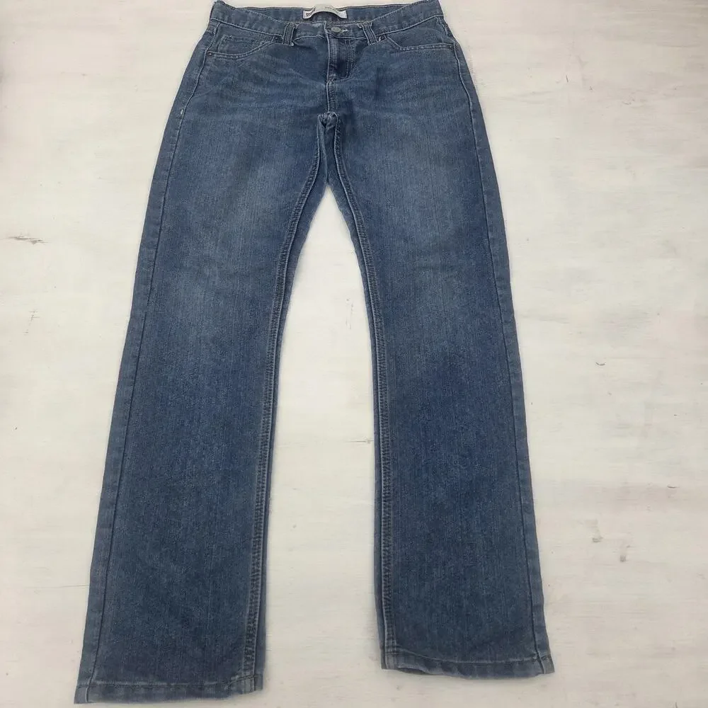 Levi's 511 Dark Blue Wash Jeans Size 29 x 31 18 REG Slim Fit Adjustable Waist